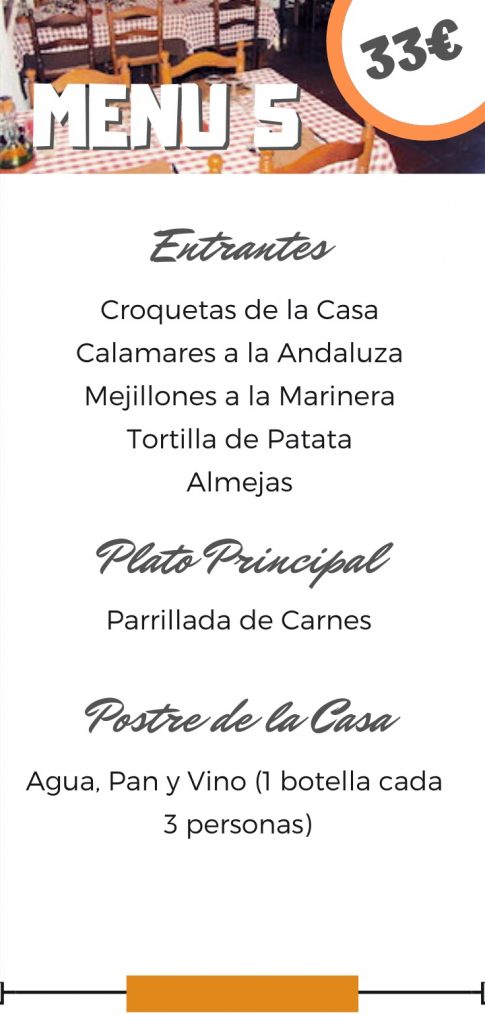 Menú para grupos en Costa Brava
